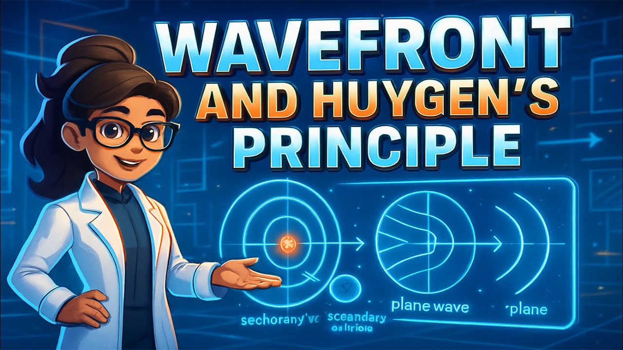 wavefront and huygen's principle || 3D animated explanation || class ...