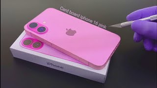 [Card board] apple iphone 16 pink unboxing | Brofone