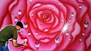 رسمت ورده بلدي بالايربرش || Draw my rose in Airbrush