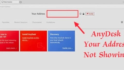 Anydesk Your Address Not Showing Issue Fixed Within a Minutes