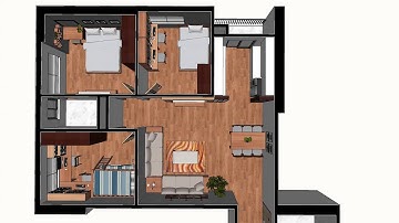 Bố trí nội thất căn hộ 1518CT3-The Pride Hà Đông- ATC Teamwork