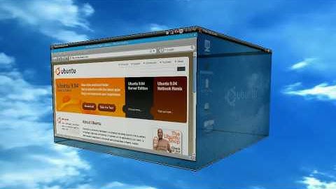 Ubuntu Linux 3D Cube Effect