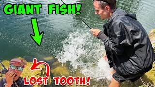 Lost My Tooth, GIANT FISH, Dad Fishing Hack and Peacock Bass Guide Action