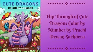 Flip Through of Cute Dragons Color by Number by Prachi Dewan Sachdeva screenshot 4