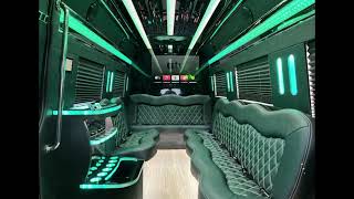 STARK MERCEDES BENZ SPRINTER LIMO BUS RENTAL.