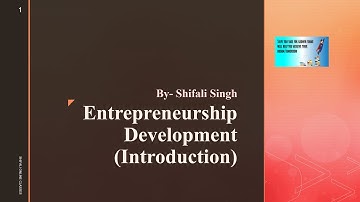 Entrepreneurship Development | Introduction | #bcom  #duexams