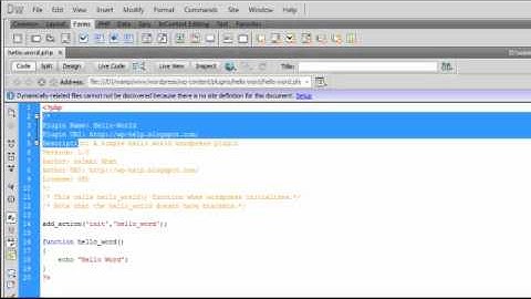 Wordpress hello word plugin
