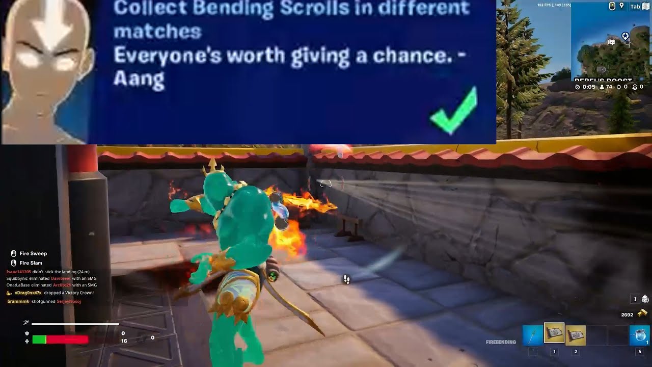 Collect Bending Scrolls in different matches Fortnite YouTube