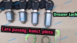 Cara pasang kunci  pintu