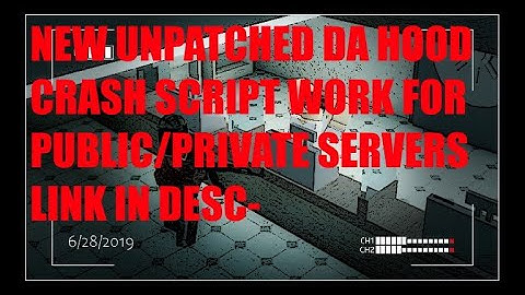 DA HOOD NEW SERVER CRASH SCRIPT | PRIVATE/PUBLIC | *UNPATCHED*