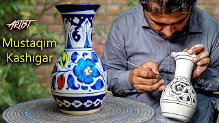 The Magic of Blue Pottery: A Master Artist Transforms a Porcelain Vase | Handmade Blue Pottery