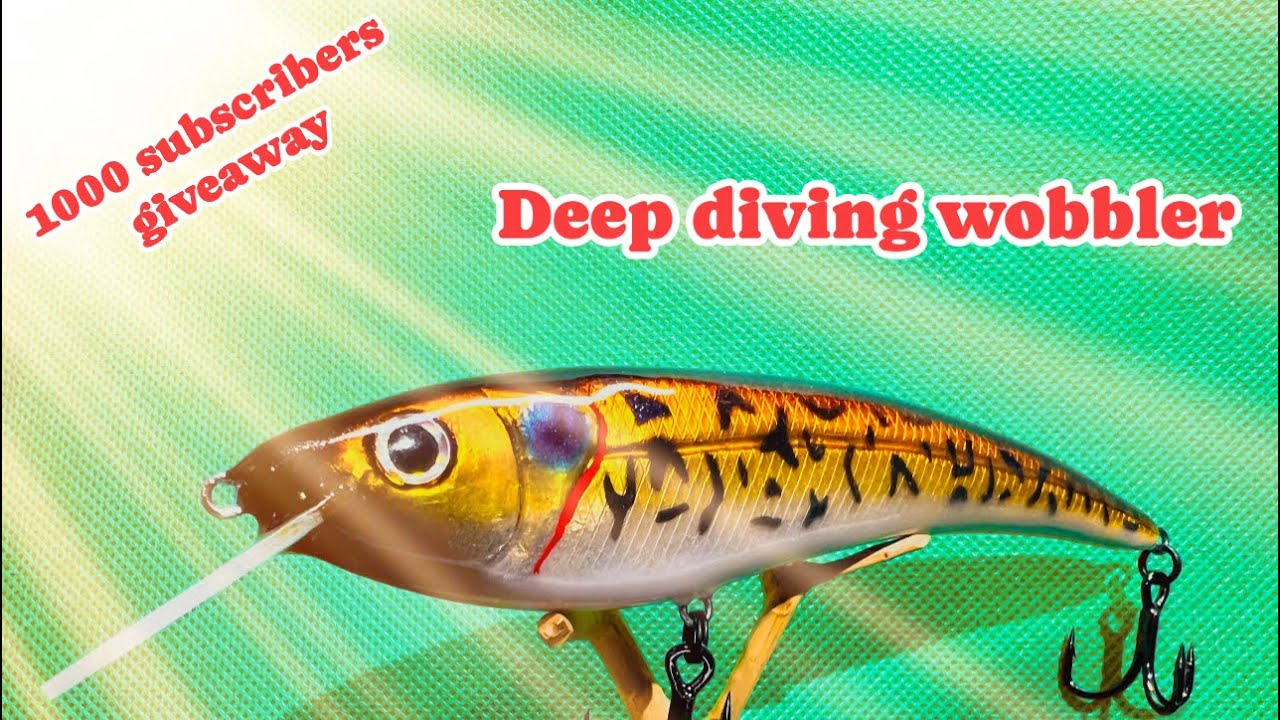 1000 subs giveaway! Homemade Deep diving wobbler. 1000 подписчиков розыгрыш. Глубоководный воблер