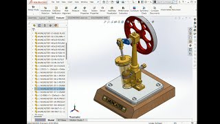 [ Solidworks] A Simple Oscillating Steam Engine