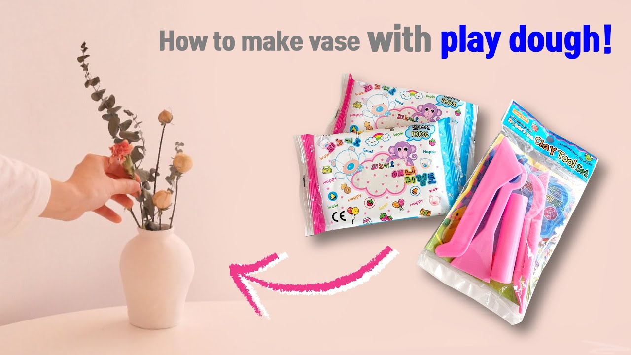 '문방구템' 지점토로 감성적인 도자기 화병 만들 수 있을까?ㅣ어버이날 카네이션 화병ㅣHow to make vase with