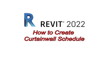 How to create curtainwall schedule