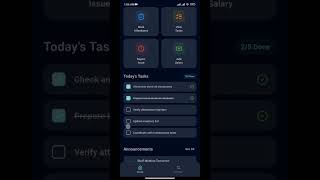 school management ERP app , staff dashboard flutter