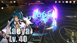 Kaeya (Lv.40) vs Childe (Weekly Boss Lv.80) SOLO - Genshin Impact