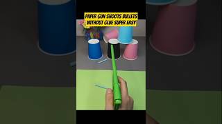 How to make a paper gun that shoots paper bullets easily without glue, you can also use magazines