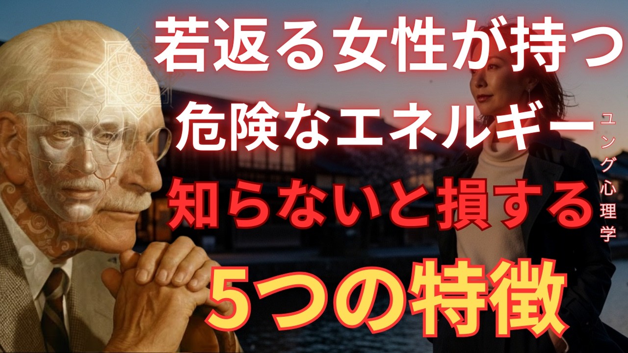 【衝撃】年を重ねるほど驚くほど若く美しくなる女性の特徴｜この危険なエネルギーが鍵｜カール・ユング「ユング心理学」「無意識」「集合的無意識」「元型」
