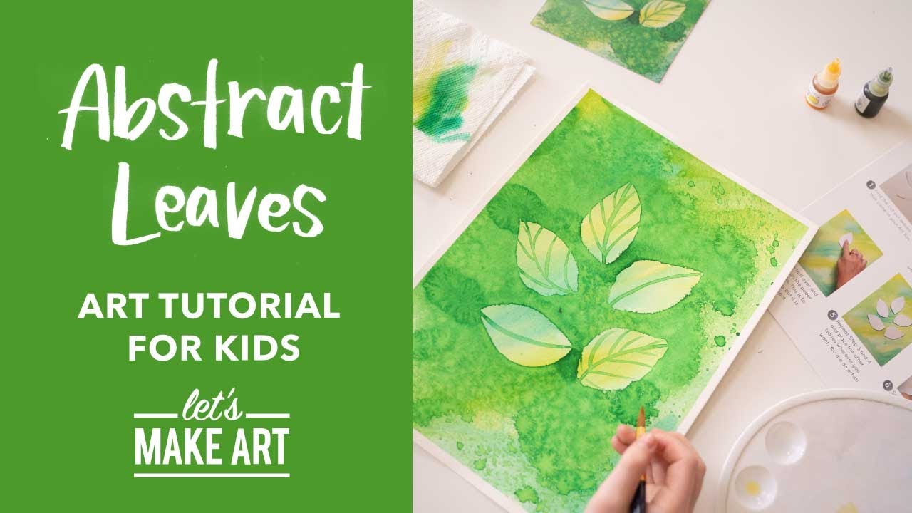 Abstract Leaves 🍃 Art Activity for Kids by Nicole Miyuki of Let's Make Art