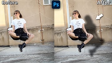 How to make a shadow of a person quickly in Photoshop| Add Realistic  shadow in photoshop  cs6
