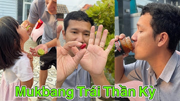 Mukbang Trái Thần Kỳ với Sốt Muối Chấm Cay Tê Dại - Muối Sốt Chấm Caytedai