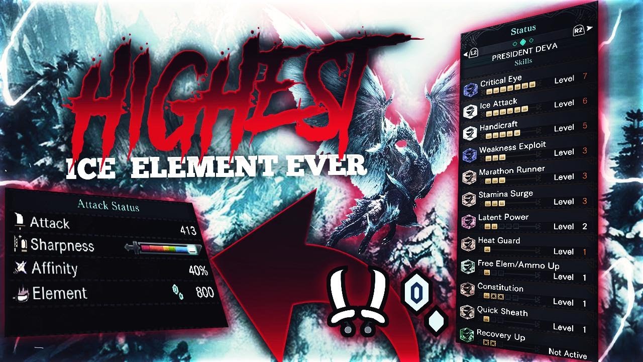 ICE ELEMENT DUAL BLADES BUILD MHW Iceborne YouTube