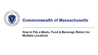 How to File a Meals, Food & Beverage (MFB) Return for Multiple Locations