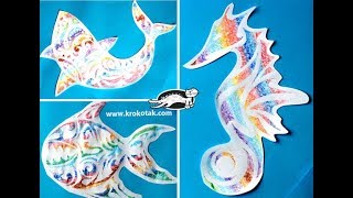 Colorful Wax Crayon PrintsF