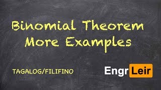Binomial Theorem Examples | Algebra (Tagalog) 🇵🇭