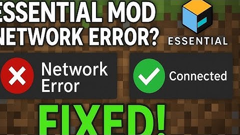✅ Fix Minecraft Essential Mod Network Error 