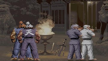 KOF Mugen || Battle OF The Bosses || Gouki & Shin Gouki Vs Mr.Karate & Shin Mr.Karate || Epic Duo ||