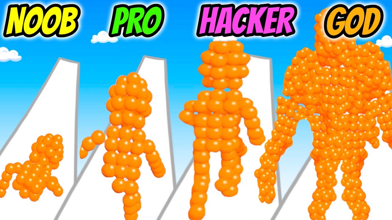 Bubble Stack Runner - NOOB vs PRO vs HACKER vs GOD