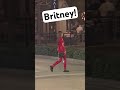 Britney Spears look alike walking around on Halloween