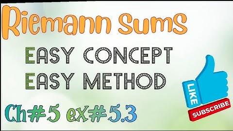 Ch#5 Riemann sums #concept #exercise solutions ||easy method ||in urdu