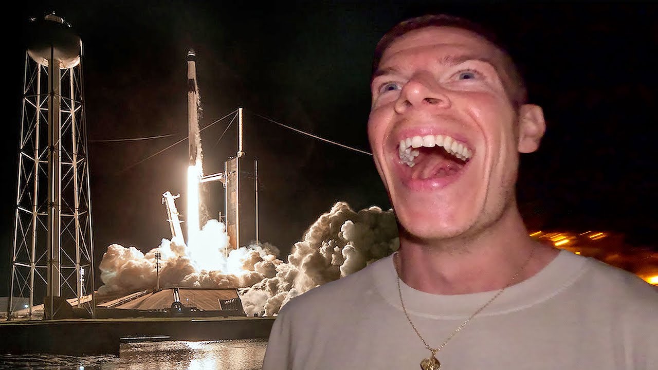 Watching a SpaceX Falcon 9 live launch from Daytona Beach - YouTube