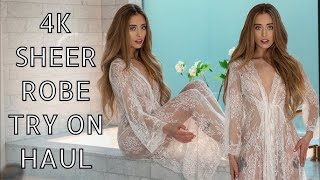 4K Sheer TRANSPARENT Robe TRY ON | Samantha Lynn TryOn