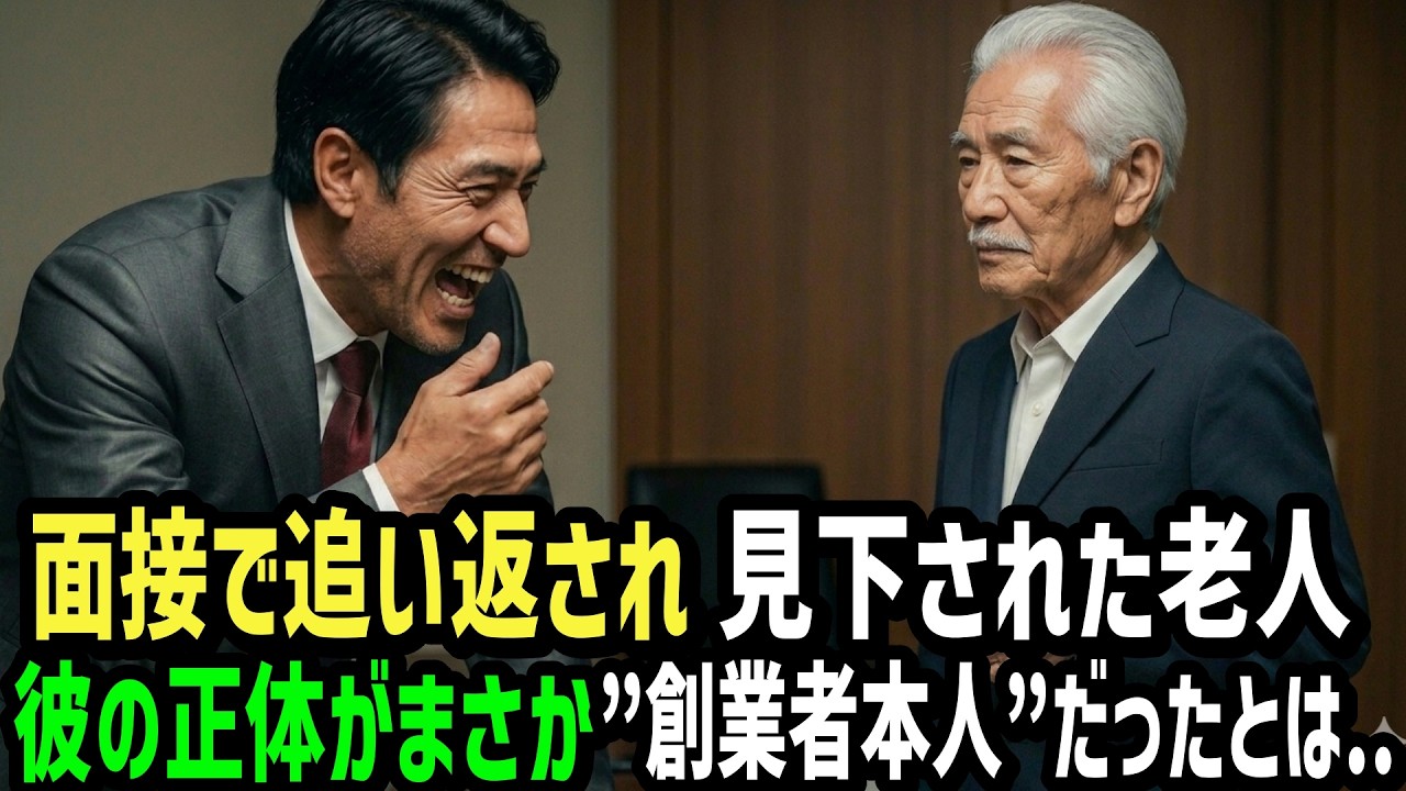 契約社員の採用面接で追い返され見下された老人。彼の正体はまさかの”創業者本人”だったとは...