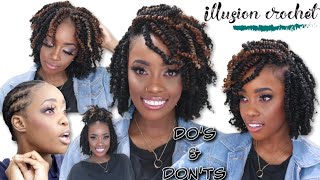 NEW 6' TIANA PASSION TWIST BOB! DO'S & DON'TS OF ILLUSION CROCHET BRAIDS! *DETAILED* | MARY K. BELLA