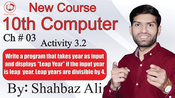 Program to Check Leap Year in C Hindi/Urdu |@Activity 3.2 | 10th Computer Science