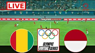 Indonesia U23 vs Guinea U23 Live Football 2024 Olympic Games Play Off Full match gameplay pes24