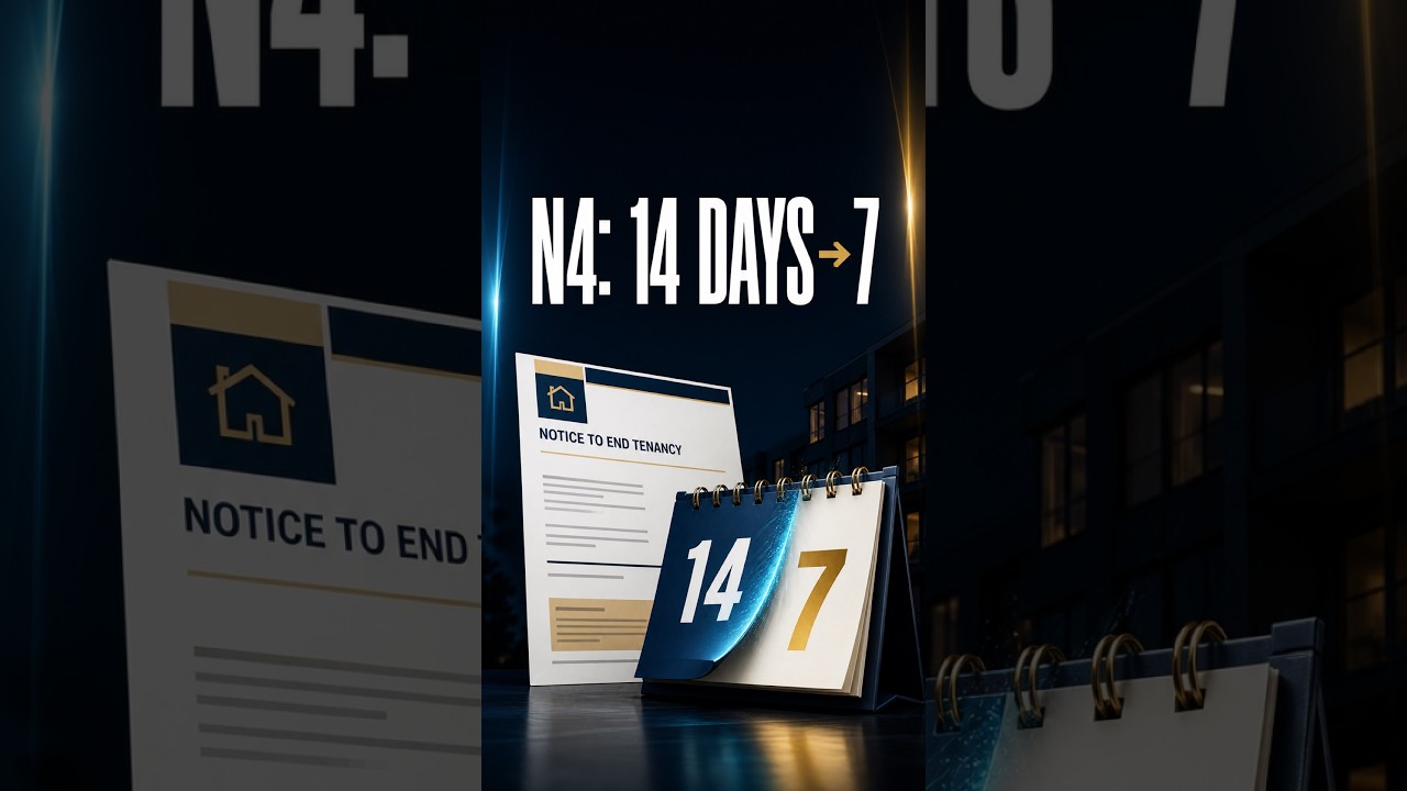 Ontario N4 Notice Changes September 21, 2026 | 14 Days Drops to 7