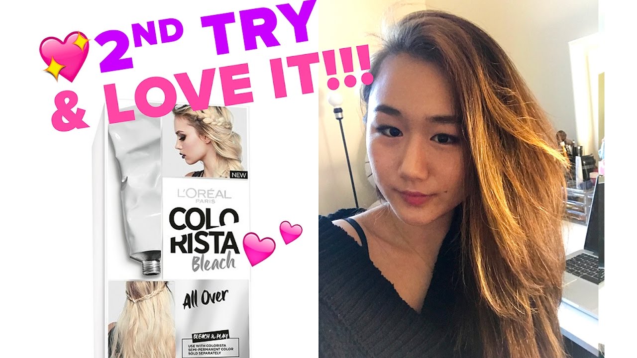 2nd Try Loreal Paris Colorista Bleach For Dark Hair Vlog YouTube