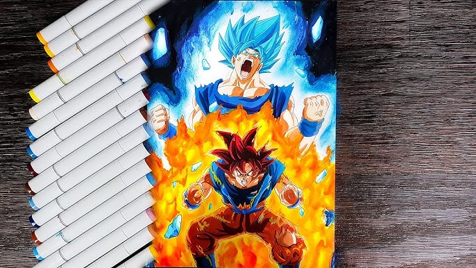 Super Saiyan God Goku Traditional Anime Drawing Room -  Sweden