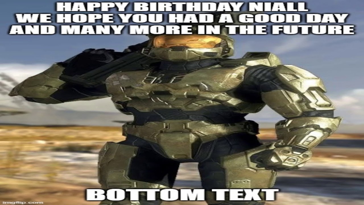 Master Chief wishes Niall a happy birthday - YouTube