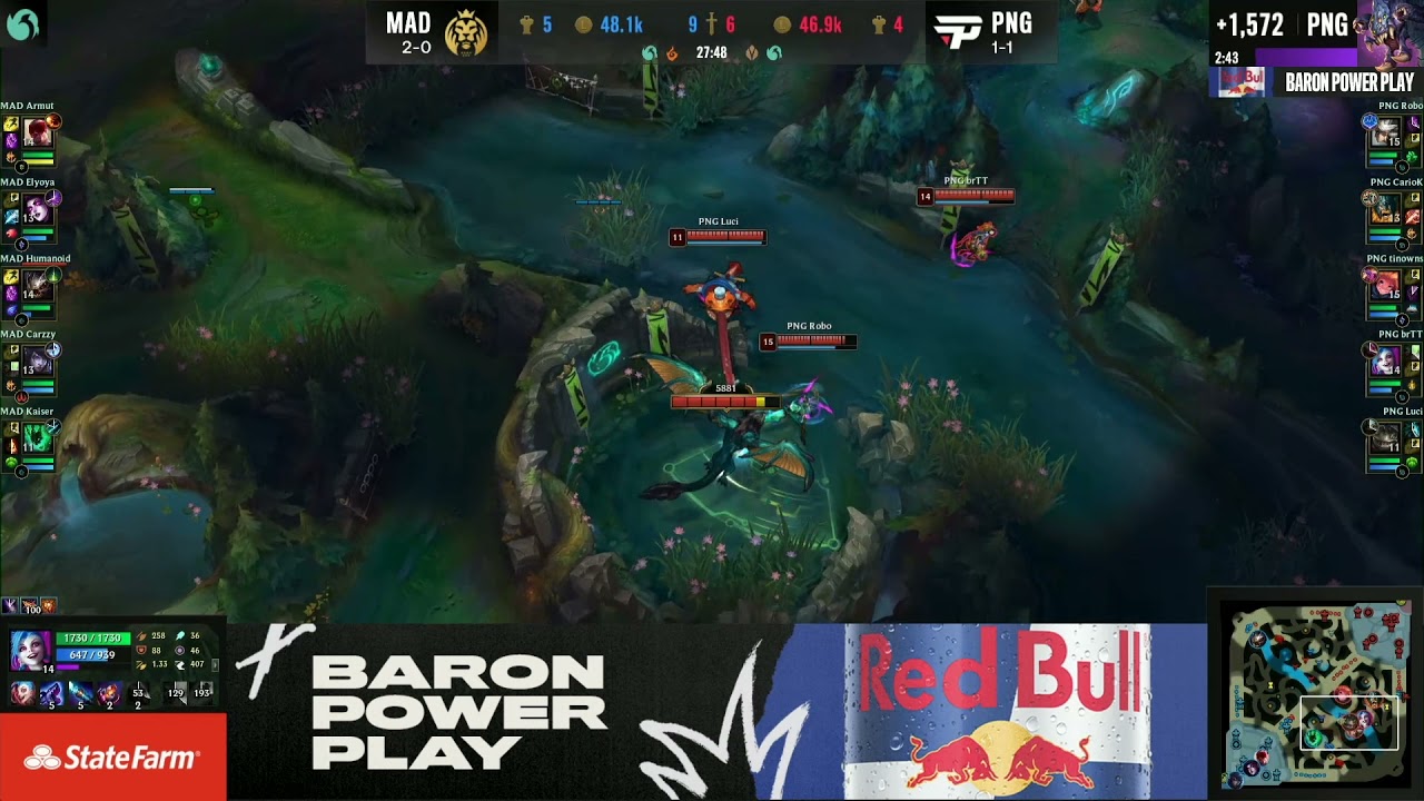 Zoe tinowns Baron Steal | MAD vs. PNG | MSI 2021 Day 3