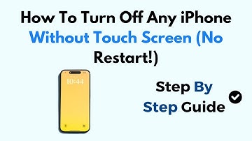 How To Turn Off Any iPhone Without Touch Screen (No Restart!)