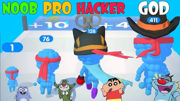 Noob vs Pro vs Hacker in Giant Master | Oggy , Shinchan , Jack and Bulbule plays Giant Master