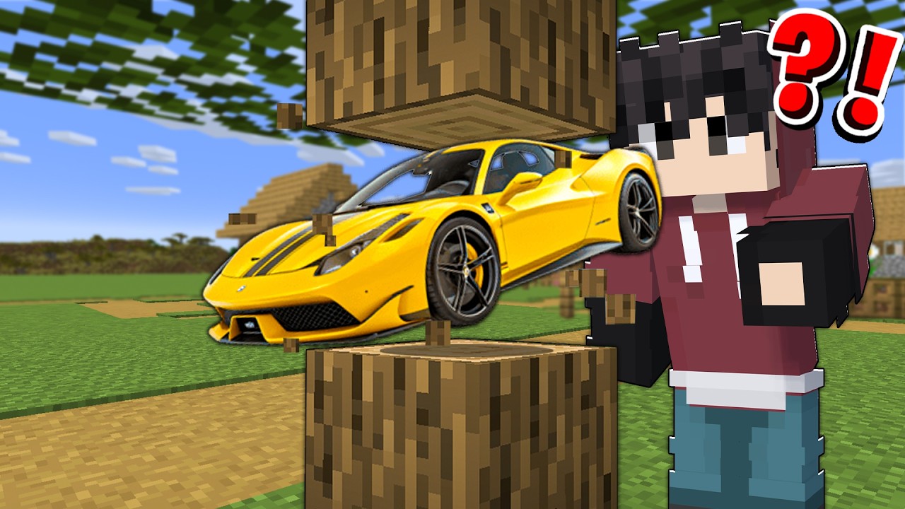 Minecraft, But BLOCKS Drop REALISTIC CARS! (tagalog)