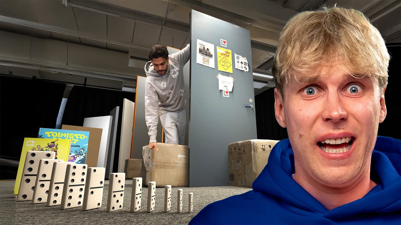 Kuka tekee pisimmän domino-efektin voittaa! (TOIMISTOMESTARI)